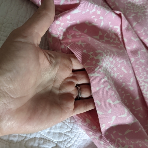 SHOSHANNA Pink Silk Blend Retro Midi Dress 4 50s Mod Twee Fit & Flare - Picture 10 of 11